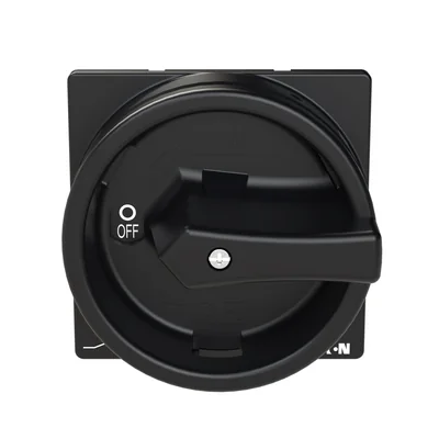 T0-2-1/EA/SVB-SW Main switch, 3 pole, 20 A, emergency stop function, 90°, padlockable in the Off position, surface mounting, black handle with padlockable function