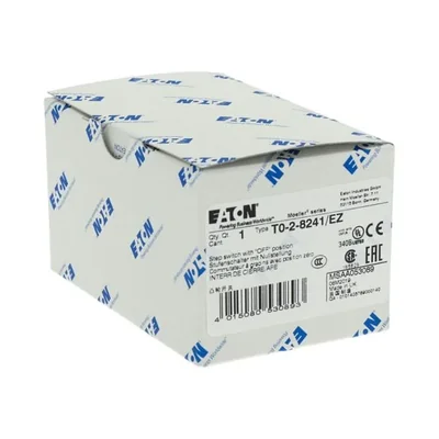 T0-2-8241/EZ Step switch, Contacts: 3, 20 A, plate: 0-3, 45 °, 3 steps, 45°, latching, 22.3 mm panel mount, black knob, non-locking