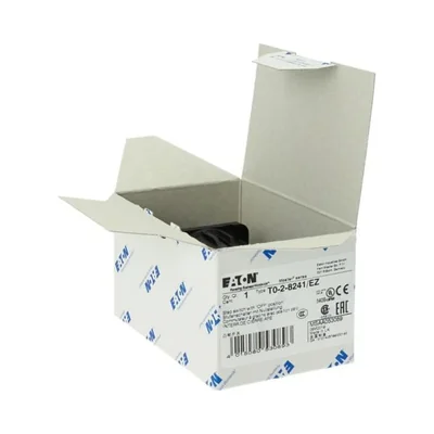 T0-2-8241/EZ Step switch, Contacts: 3, 20 A, plate: 0-3, 45 °, 3 steps, 45°, latching, 22.3 mm panel mount, black knob, non-locking