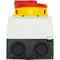 T0-2-8900/I1/SVB On-Off switch, 3 pole + N, 20 A, 90 °, in IP65 housing, red-yellow knob with padlock