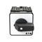 T0-5-8281/E Step switch, Contacts: 9, 20 A, label: 0-3, 45 °, 3 steps, 45°, latching, surface mounting, black knob, non-locking