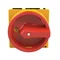 T3-1-8200/EA/SVB Main switch, 1 pole, 32 A, emergency stop function, 90°, padlockable in the Off position, surface mounting, red/yellow knob with padlockable function