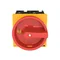 T3-3-8342/EA/SVB Main switch, 6 pole, 32 A, emergency stop function, 90°, padlockable in the Off position, surface mounting, red/yellow knob with padlockable function