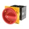 T3-3-8342/EA/SVB Main switch, 6 pole, 32 A, emergency stop function, 90°, padlockable in the Off position, surface mounting, red/yellow knob with padlockable function