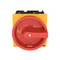 T3-3-8342/EA/SVB Main switch, 6 pole, 32 A, emergency stop function, 90°, padlockable in the Off position, surface mounting, red/yellow knob with padlockable function