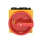 T3-3-8342/EA/SVB Main switch, 6 pole, 32 A, emergency stop function, 90°, padlockable in the Off position, surface mounting, red/yellow knob with padlockable function