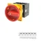 T3-3-8342/EA/SVB Main switch, 6 pole, 32 A, emergency stop function, 90°, padlockable in the Off position, surface mounting, red/yellow knob with padlockable function