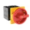 T3-3-8342/EA/SVB Main switch, 6 pole, 32 A, emergency stop function, 90°, padlockable in the Off position, surface mounting, red/yellow knob with padlockable function