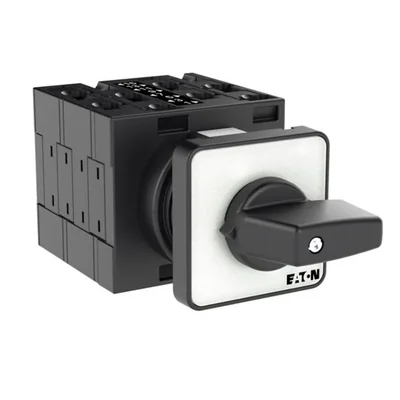 T3-4-8223/E Power switch, Contacts: 8, 32 A, type: 1-2, 90 °, latching, surface mounting, black knob, non-locking