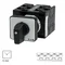 T3-4-8223/E Power switch, Contacts: 8, 32 A, type: 1-2, 90 °, latching, surface mounting, black knob, non-locking