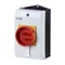 T3-4-8344/I2/SVB On-Off switch, 8-pole, 32 A, 90°, in IP65 housing, red-yellow knob with padlock