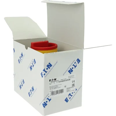 T3-4-8344/I2/SVB On-Off switch, 8-pole, 32 A, 90°, in IP65 housing, red-yellow knob with padlock