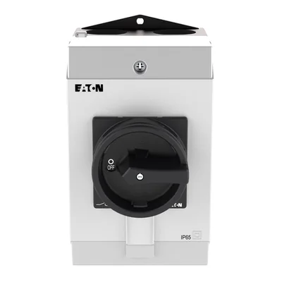 T3-4-8344/I2/SVB-SW On-Off switch, 8-pole, 32 A, 90 °, in IP65 housing, black knob with padlock