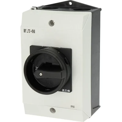 T3-4-8344/I2/SVB-SW Vypínač, 8pólový, 32 A, 90 °, v krytu IP65, černá knoflík s visacím zámkem