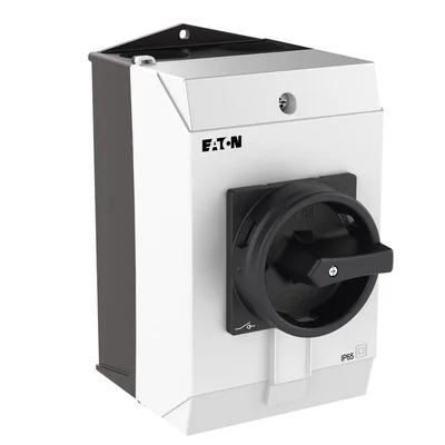 T3-4-8344/I2/SVB-SW Vypínač, 8pólový, 32 A, 90 °, v krytu IP65, černá knoflík s visacím zámkem