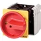T5-3-8342/EA/SVB Main switch, 6 pole, 100 A, emergency stop function, 90°, padlockable in the Off position, surface mounting, red/yellow knob with padlockable function