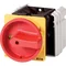 T5-3-8342/EA/SVB Main switch, 6 pole, 100 A, emergency stop function, 90°, padlockable in the Off position, surface mounting, red/yellow knob with padlockable function
