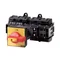 T6-160-6/V/SVB/HI11 Main switch, 6 pole + 1 NO + 1 NC, 160 A, emergency stop function, 90°, padlockable in the Off position, remote mounting, red/yellow handle with padlockable function