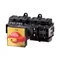 T6-160-6/V/SVB/HI11 Main switch, 6 pole + 1 NO + 1 NC, 160 A, emergency stop function, 90°, padlockable in the Off position, remote mounting, red/yellow handle with padlockable function