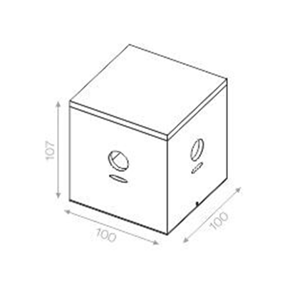 TABLE CUBE Lámpara de mesa expositora blanca