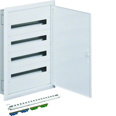 Tableau complet 4x24modulaire + bornes PE/N Classe IP30/I pt.