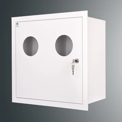 Tableau de distribution de compteurs RW 26NN O 2T3F 402 x 423 x 220 mm ; avec fenêtre ; réf. 9081 ; IP30 ; RAL 9003