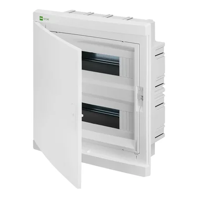 Tableau de distribution ELEGANT 2x12 PE+N encastré, nouvelle version IP 40 - blanc