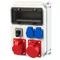 Tableau de distribution en plastique série ECOLINE stationnaire 32/5 16/5 2GS R.L-0-P sans protection