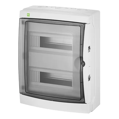 Tableau de distribution GALANT PLUS 2x12 PE+N 1500 V CC 1000 V CA, montage en saillie, IP 65 - couleur fumée