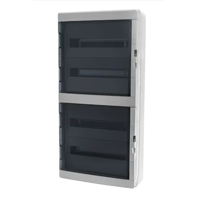 Tableau de distribution GALANT PLUS 4x18 PE+N 1500 V CC 1000 V CA, montage en saillie, IP 65 - couleur fumée