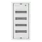 Tableau de distribution MSF 4x12 PE+N, encastré, porte métallique, IP 30 - blanc