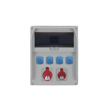 Tableau de distribution R-BOX 460BR 17S : 1 x 32 A/5 pôles, 1 x 16 A/5 pôles, 4 x 250 V, 400 V, IP44