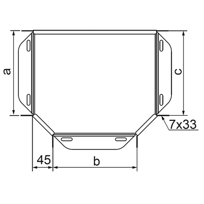 Tablett-T-Stück, TKBJ150H100