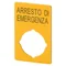 Табличка для кнопок безпеки "Arresto di emergenza"