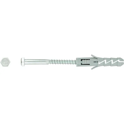 Taco de expansión FIX fi 12 con tornillo cabeza hexagonal DIN 571 8,0x80 mm polipropileno