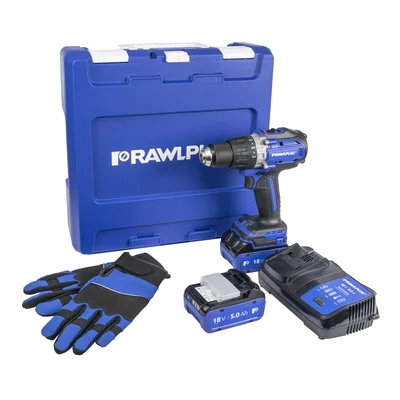 Taladro/atornillador de impacto 18V 100 Nm 2 baterías 5,0 Ah Cargador 6,5 A Maleta RAWLCASE