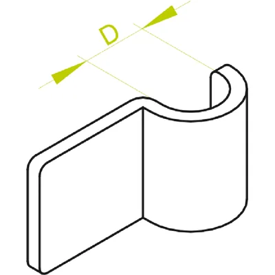 Tamaño del soporte de cable 40 mm.
