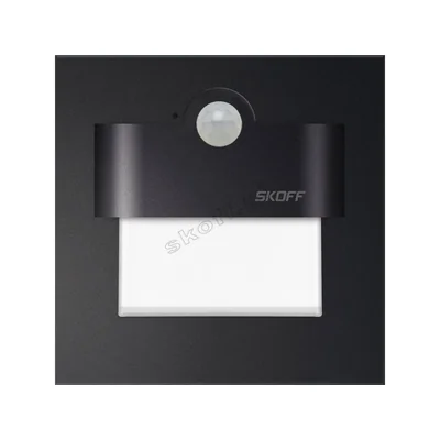 TANGO LED PIR Apparecchio da incasso a parete 2.4W 3000K nero con sensore di movimento