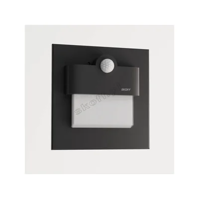 TANGO LED PIR Wandeinbauleuchte 2,4W 3000K schwarz mit Bewegungssensor