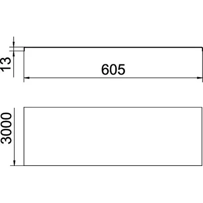 Tapa completa sin tornillo 600mm DRLU 600 FS