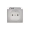 Tapa de enchufe con toma de tierra y trampilla de humos IP44 beige