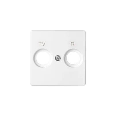 Tapa de enchufe R-TV, blanca