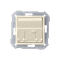 Tapa de enchufe RJ45 x1, inclinada, beige