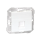 Tapa de toma RJ45 1 toma con adaptador y persiana blanca