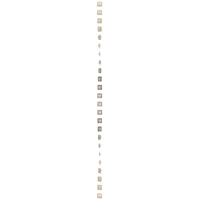 Tapa de toma TIC plana doble beige para Keystone