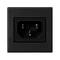 Tapa K45 toma macho IEC320 230V (C14), gris grafito