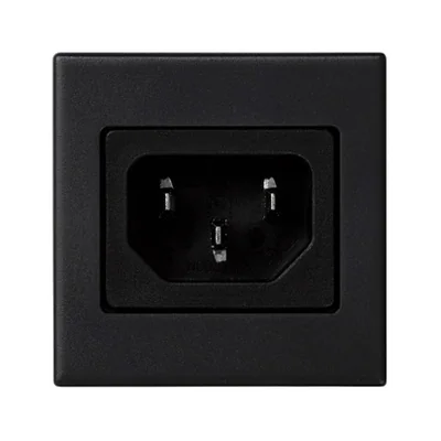 Tapa K45 toma macho IEC320 230V (C14), gris grafito