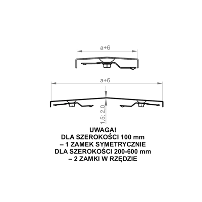 Tapa para arco vertical interior con cerradura, PZLPDWP200