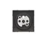 Tapa para enchufe individual Simon 54 WMDW-P0111x-049 con obturadores; negra