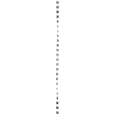 Tapa para tomas de telecomunicaciones en Keystone, inclinada. Instalación del casquillo para tornillos en la caja, inox (metálico)